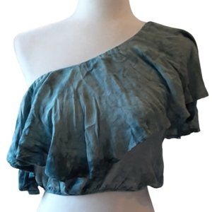 Blue Life women’s one shoulder neckline blue top size s NWOT